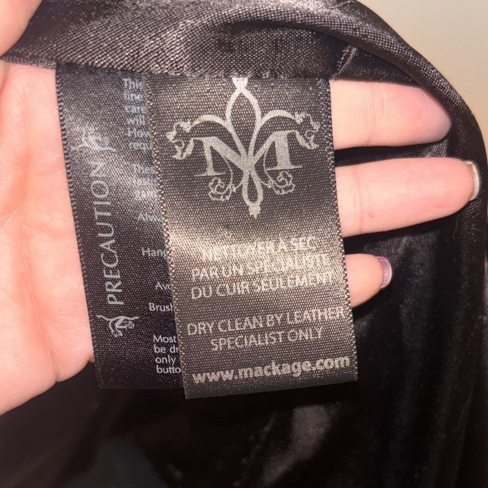 Mackage Black Wool Winter Coat Size X-Small MISSING HOOD - Picture 8 of 11